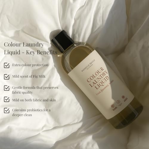 Nordic Sleep by Fossflakes, Laundry Liquid Colour 500 ml – Probiotic Colour-Protecting Detergent, Gentle for Colored Fabrics, Plant-Based & Ultra-Concentrated