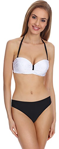 Merry Style Damski Zestaw Bikini z Push-Upem P510-69SLK (Model-1, Cup 70 D/Dół 36)