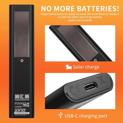 Image of Solar Voice Remote Control for Samsung Frame Smart TVs Compatible for Samsung 2021-2025 Crystal QLED 4K 8K Smart TVs Series, 4 Shortcut Buttons, BN59-01385A Black