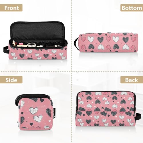 Bolsa de viaje para herramientas de cabello con estampado romántico mármol, resistente al calor, con tapete para planchas, rizadores y organizador portátil miniatura 5