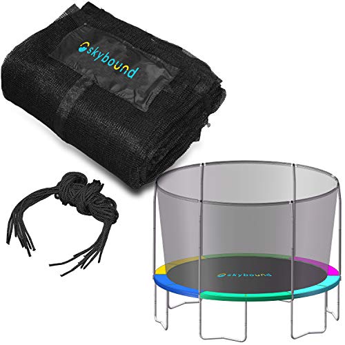 SkyBound 14 ft. (Trampoline Frame Size) Replacement Netting for 4 Straight Curved and Top Ring G4 Pole Enclosure Systems (Fits Brands Bazoongi/Jumpking/Jumppod) (Net Only) - Thumbnail 2