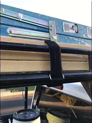 Reusable Ladder Straps ,Ladder Rack Tie Down Straps,Quality Hook And Loop Securing Straps ,Multipurpose Storage Straps (33'' X 2'') (Black 4 Pack) #TOP4