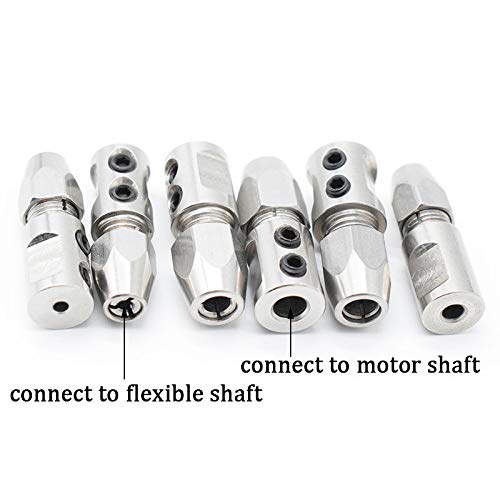 BrewJa Rc Boat Stainless Flexible Coupling CW/CCW Soft Shaft Lock 5 * 4/4.76/3.8mm 3.18 * 3/2mm 4 * 3.18/4mm 2.3 * 2.2mm Flex Collet Coupler (Color : 5X4mm CW)