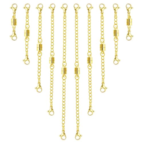 MKCYD Necklace Extender with Magnetic Clasps, Chain Extenders for Necklaces