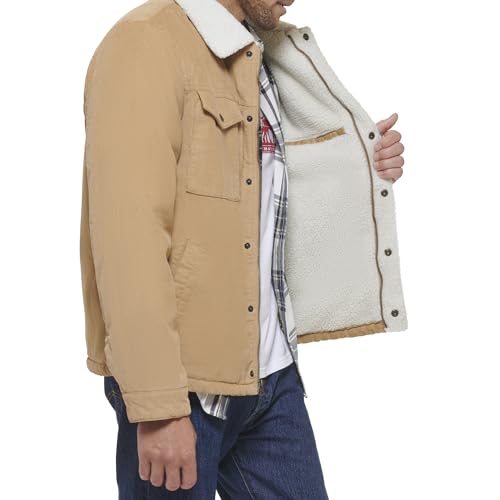 Image of Levi's Men's Corduroy Sherpa Lined Trucker Jacket (Regular & Big & Tall Sizes)