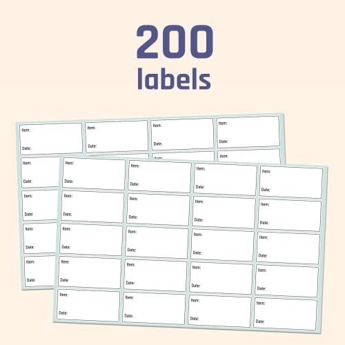 200 Stück - Gefrieretiketten zum Beschriften, Ablösbar Ohne Rückstände - 50 x 25 mm