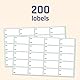 200 Stück - Gefrieretiketten zum Beschriften, Ablösbar Ohne Rückstände - 50 x 25 mm