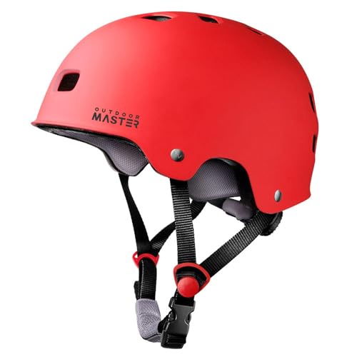 OutdoorMaster Skateboard Fahrradhelm - Zwei herausnehmbare Innenfutter Belüftung Multi-Sport Roller Skate Inline Skating für Kinder, Jugendliche & Erwachsene
