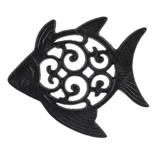 JOINPAYA Piedra Decorativa de de Hierro Forma de Pez Escalones para Exterior Adoquines para Césped y Decoración de Paisajismo