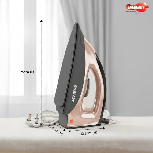 Image of Eveready X1000 1000W Dry Iron with Non-Stick Soleplate, Adjustable Temperature Control & 2 Year Warranty for Home Use