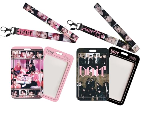Stray Gift Set -2 ID Stray PhotoCard Holder Case with 2PCS Lanyard id Card Holder