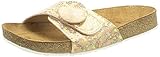 Vegetabil gegerbtes Leder Haflinger Damen Big Button Gina Flipflop, Rosa, 40 EU