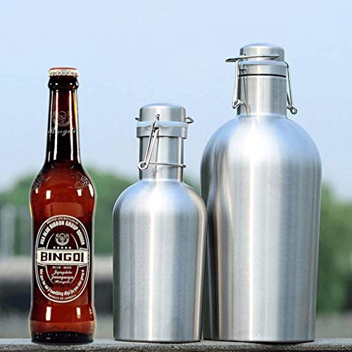 XWOZYDR Bouteilles en acier inoxydable avec embouts Stopper - Bouteilles Flip Top eau, idéal for la maison de brassage, de la bière artisanale, tasse de café Voyage (Size : M) - Image 6