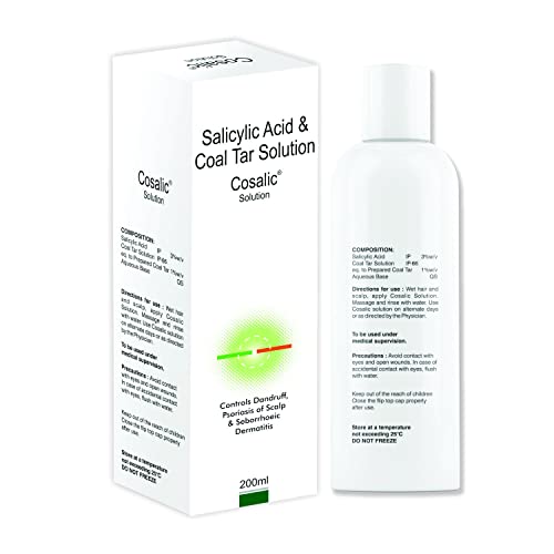 Image of Salve Cosalic Anti-Dandruff Shampoo - 200ml (Pack of 2) with Coal Tar & Salicylic Acid Shampoo | Gentle Scalp Care for Dry, Itchy, Flaky Scalp