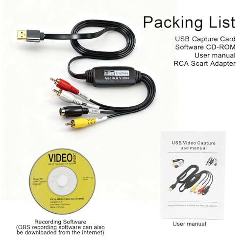 Convertisseur VHS vers numérique RCA AV USB pour Windows et Mac