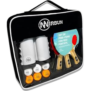 NIRBUN Ping Ping Tischtennis Set 4 Spieler