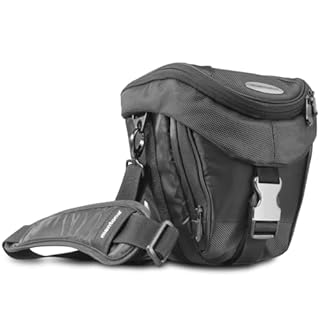Mantona Premium Colt Borsa per Fotocamere Reflex, Nero/Metallico