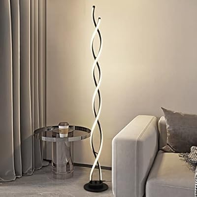 ZxWLife Floor Lamp, LED Modern Floor Lamps for Living Room, 2500LM-40W Lamps for Living Room 3Color Remote Dimmable Standing Lamp, 55" Floor Lamps for Living Room Bedroom Office