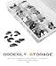 SCUARI Woodruff Key Assortment,120pcs Half Moon Keys,Key Stock Assortment,10 Popular Sizes Woodruff Semicircle Keys,Half Moon Semicircle Bond Key Hardware Keyway Set for Flywheel Applications