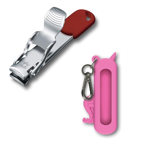 VICTORINOX(ビクトリノックス) ネイルクリッパー レッド 爪切り つめきり 切れ味がいい 高級 スイス製 ステンレス コンパクト 携帯しやすい 【国内正規品】 8.2050.B1 + シリコンケース クラシックカラーズ Unicorn 【セット買い】