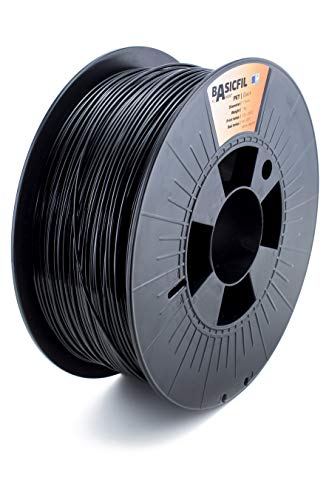 Basicfil PET 1.75mm, 1 kg filament pour imprimate 3D, Noir