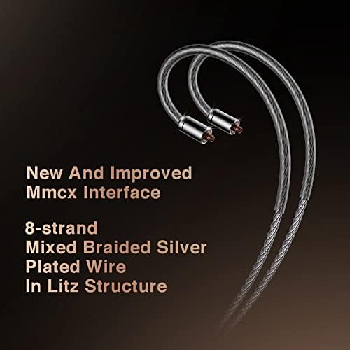 SIMGOT EA2000 1DD+1PR Dinamik Sürücü ile Kulak Monitörü Kulaklıklar, Kristal Ses Stereo HiFi Metal Kablolu Kulaklıklar, Müzisyenler Şarkıcı için Ayrılabilir MMCX Kablosu ile Güçlü Diyafram IEM - Görsel 6