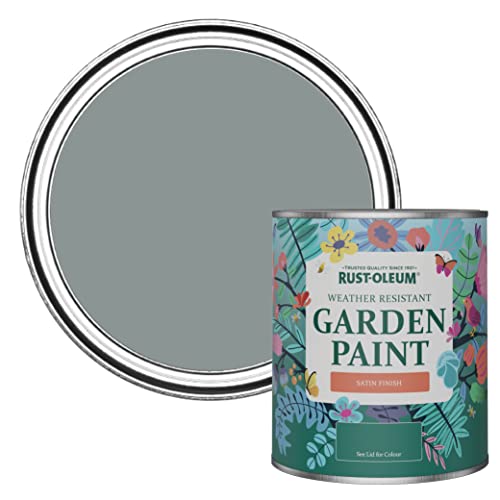 Rust-Oleum Grey Mould-Resistant Garden Paint In Satin Finish - Slate 750ml