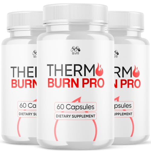 (3 Pack) Thermo Burn Pro Capsules Official Thermoburn Pro Pills with Natural Ingredients Maximum Strength ThermoburnPro with Premium Vitamins Supporting Wellness & Health Naturally (180 Capsules)
