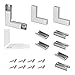 Muzata Led Channel Corner Connector kit L-Shape Adaptor X4 Pairs and Extension Connectors x8PCS for U-Shape Aluminum Channel, 90 Degree Angle Turning Solution LCK1