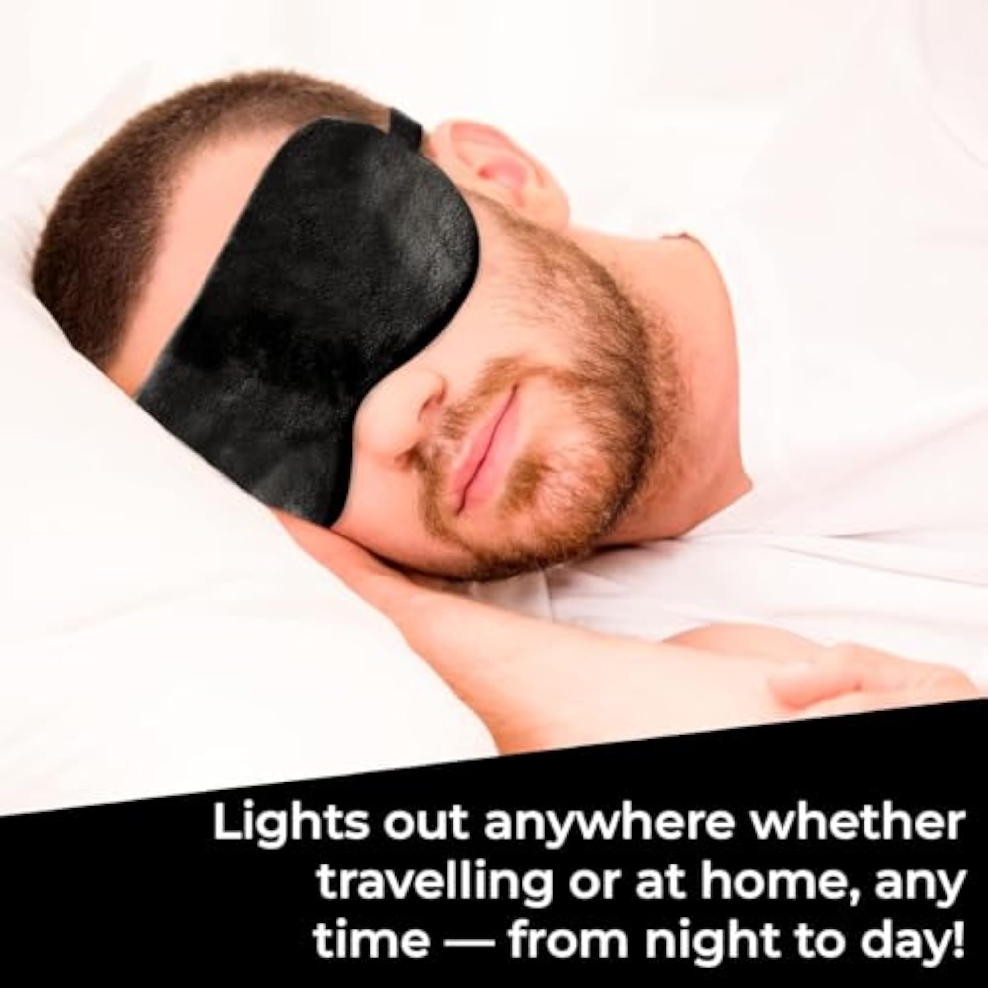 Super Soft Adjustable Strap Sleeping Eye Mask for Men and Women
