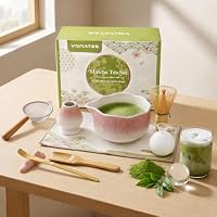 VONATES – Matcha-Schneebesen-Set, 9-teiliges Matcha-Schneebesen und Sc