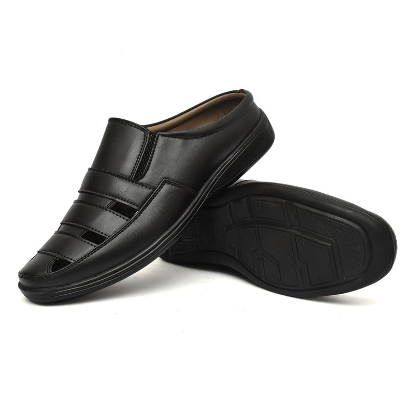 Image of Restroad Men's Synthetic Leather Sandals | Casual Open Toe Footwear for Men