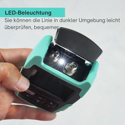 QIIRUN TM530 Optical Power Meter lwl Optisches Leistungsmessgerät mit visueller Fehlersuche Stromversorgung über wiederaufladbaren Akku, 4-in-1 optischer Leistungsmesser mit VFL RJ45 FC/SC-Anschlüssen