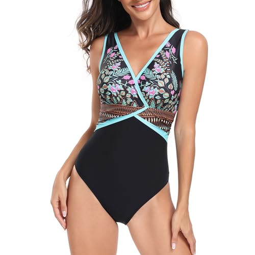 Maillot de bain gainant grande taille avec contrôle du ventre pour silhouette rétro
