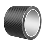 Carbon Folie Auto Selbstklebend 5cm x 3m, Premium 3D Struktur Autoaufkleber Schwarz, Wasserdicht Einstiegsleisten Schutz Auto, Kratzfest Lackschutzfolie für Türkanten Ladekantenschutz, Tuning Zubehör