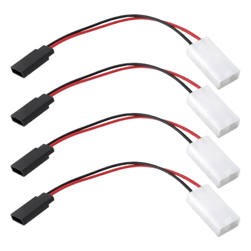 Be In Your Mind 4pcs 6.2-2P to 2.54-2P RC Charger Lead Cable 22AWG Compatible with Ta-Miya Compatible with Futaba