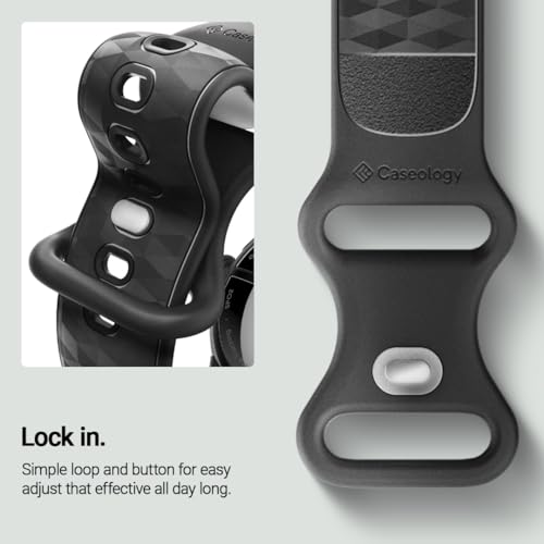 Image of CASEOLOGY by Spigen Parallax for Google Pixel Watch 3 Strap 41mm, Pixel Watch 2 /1 Strap Band - Matte Black