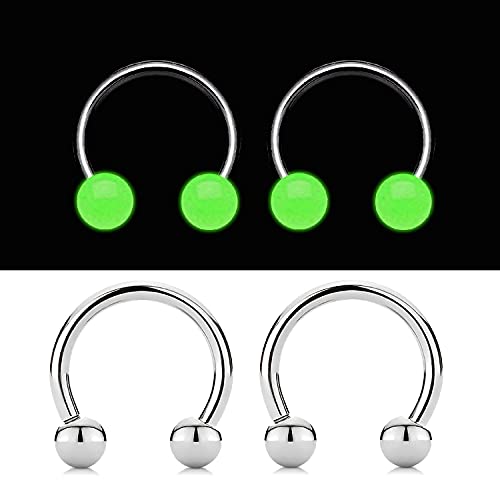 BodyJ4You — Kit de piercing profissional 14pç, spray salino para lábios, 14 g, piercings de língua,