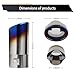 UGSHY 1 PC Car Tail Throat Exhaust Pipe, 5.5In x 2.5In Metal Vehicle Modification Muffler Tailpipe, Universal Durable Straight Automotive Tail Pipe Accessories for Truck SUV (Baked Blue)