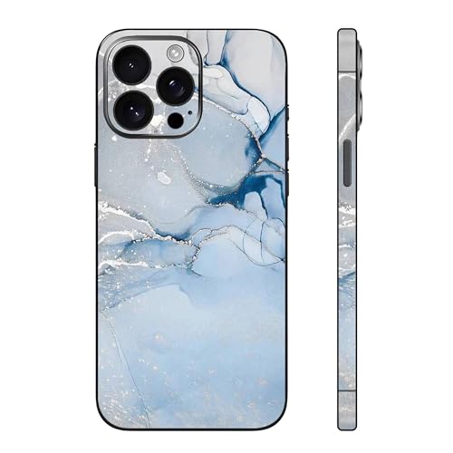 Pas de coque mais zéro rayure avec ce skin iPhone 14 Pro Max marbre bleu intégral