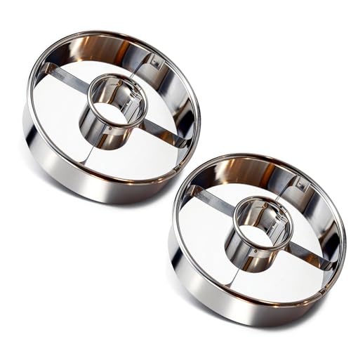 2 Pack Stainless Steel Donut Cutter Set, 3.86 Inch - Professional Baking Tool for Perfect Homemade Donuts, Bagels, Biscuits & Cookies, Dishwasher Safe