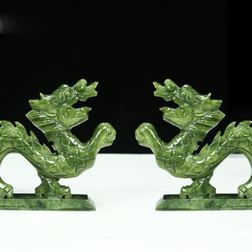 Figura de Dragón Feng Shui de Jade Natural 20 cm miniatura 3