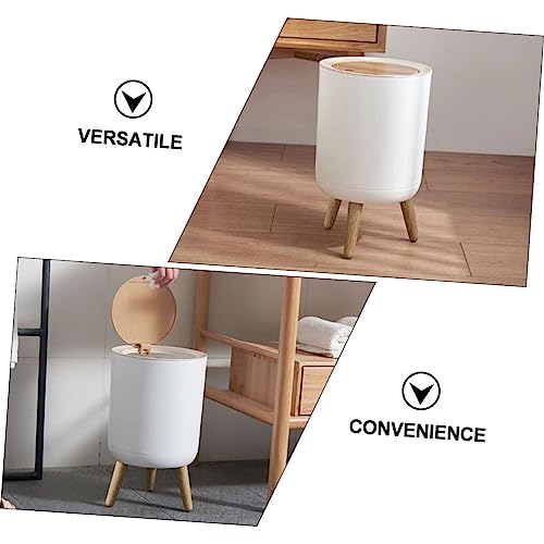 Caneca de basura rectangular blanca de plástico Garneck 7 L miniatura 7