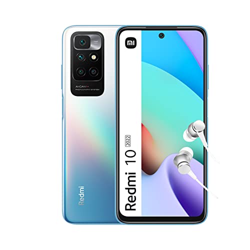 Redmi 10 2022 – Smartphone de 4+128GB, Pantalla Dot Drop de 6,5” FHD+, MediaTek Helio G98, Cámara Principal de 50 MP IA, Batería de 5000 mAh, Carga rápida de 18W (Versión ES + 3 años de garantía)