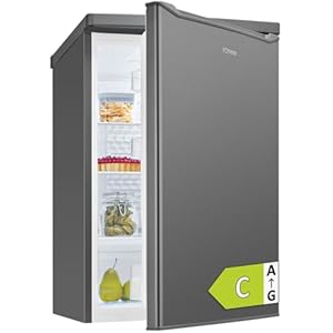 Bomann® Kühlschrank ohne Gefrierfach | Energieklasse C | 85cm | 5 Jahre Kompressor-Garantie | Kühlschrank klein | 0-8°C | leise 35dB | 3 Ablagen | Standardkühlschrank 126L | VS 7258 inox