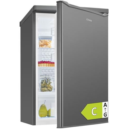 Bomann® Kühlschrank ohne Gefrierfach | Energieklasse C | 85cm | 5 Jahre Kompressor-Garantie | Kühlschrank klein | 0-8°C | leise 35dB | 3 Ablagen | Standardkühlschrank 126L | VS 7258 inox