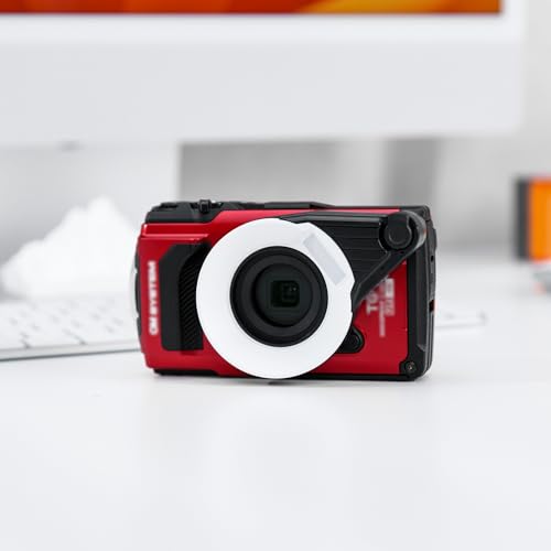 JJC Dyfuzor lampy błyskowej FD-1 do kamer Olympus Tough TG-7 TG-6 TG-5 TG4 TG3 TG2 TG1, obsługa w pełni rozproszonego i półotwartego światła dyfuzyjnego, dedykowany pierścień dyfuzora błyskowego