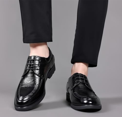 DADAWEN Men's Classic Formal Oxford Shoes Business Wingtip Lace Up Dress Shoes2