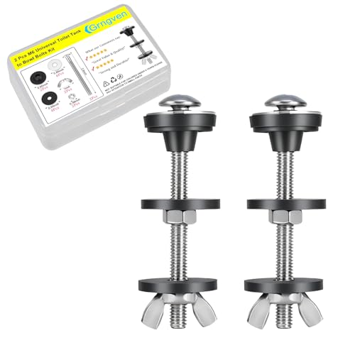 2Pcs Toilet Seat & Tank Bolts Kit with Gaskets