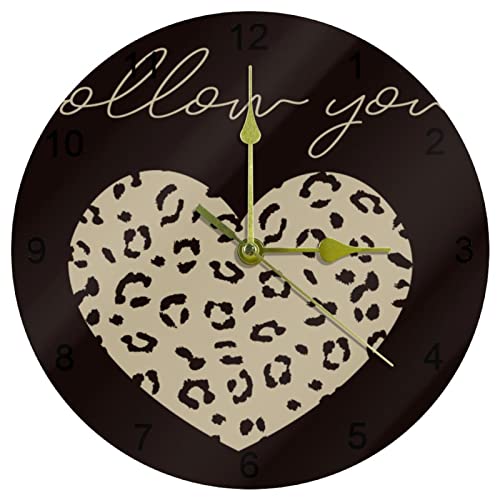 Horloge murale silencieuse léopard 25 cm pour le bureau